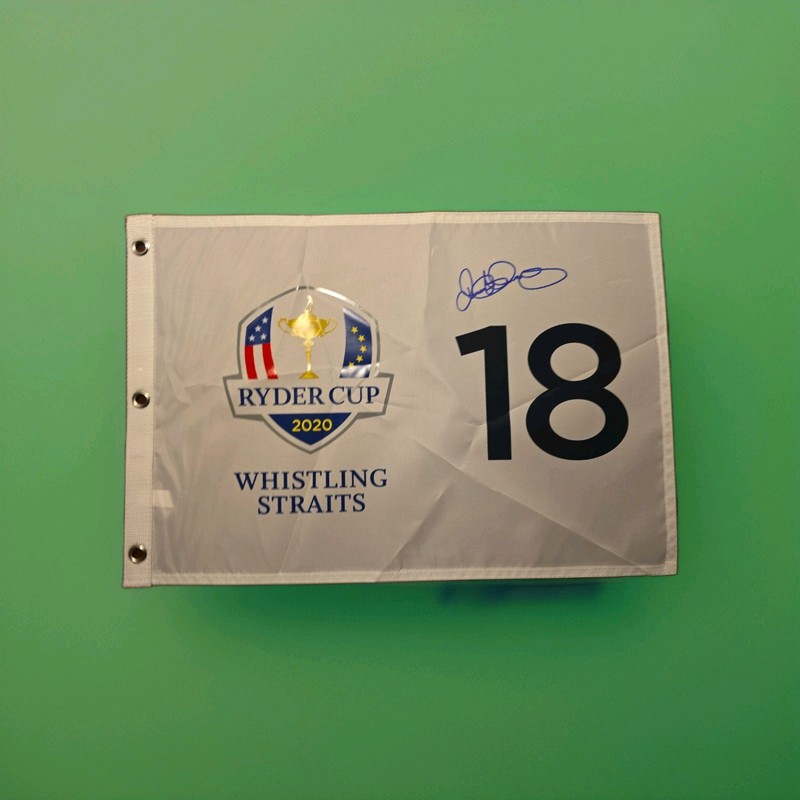 Rory McIlroy Signed Ryder Cup 2026 Masters Golf Flag 2x Winner Career Grand Slam