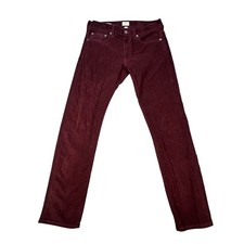 J.Crew Burgundy Corduroy Pants Mens 30x30 484 Slim Fit Maroon Cords