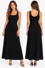 Everlane cotton tank midi maxi dress scoop neck small black Size XL
