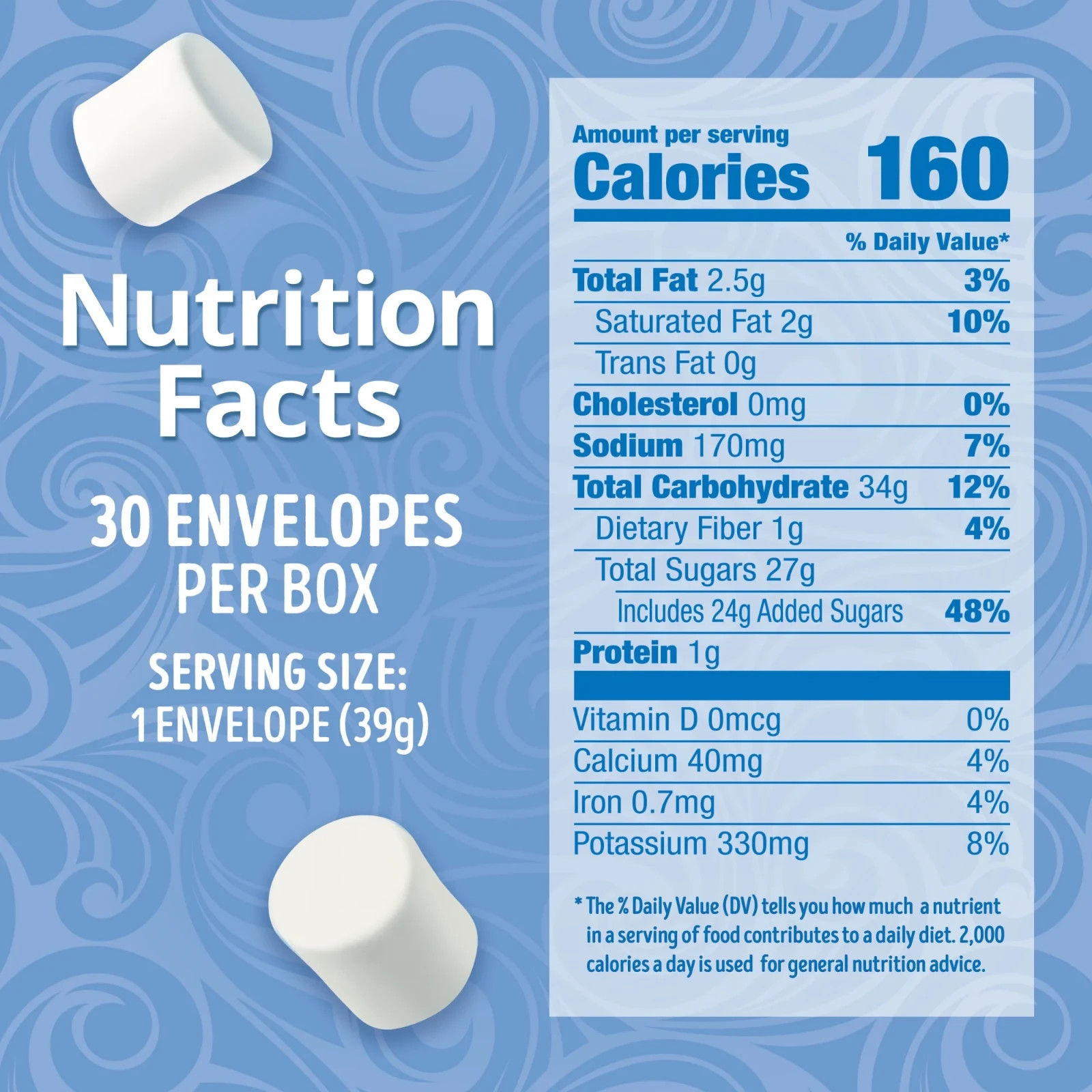 Swiss Miss Hot Cocoa – 1.38 oz Envelopes 30-Count, Chocolate With Marshmallows..