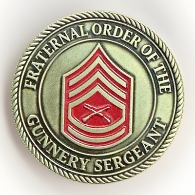 Fraternal Order of the GySgt Challenge Coin   Fortitudo Limited Stock