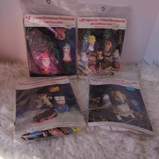 Vtg Lot of 4 Pom-O-Craft Pom-pom Ornament Kits All Sealed 1978 1979