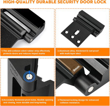 Home Security Door Reinforcement Lock, Upgraded Front Door Locks for Kids Saf...