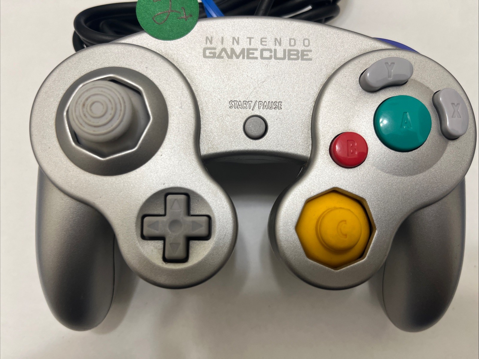 OEM Nintendo GameCube Controller Silver Platinum Official Joystick T2