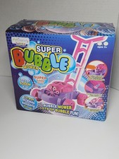 Bubble Lawn Mower for Toddlers Bubble Machine Outdoor Toys Birthday Gifts Pink