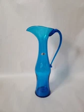 1960 Blenko 18" Persian Blue Decanter Pitcher #6030-L