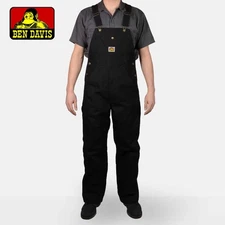 BEN DAVIS MEN'S BIB OVERALLS - BLACK