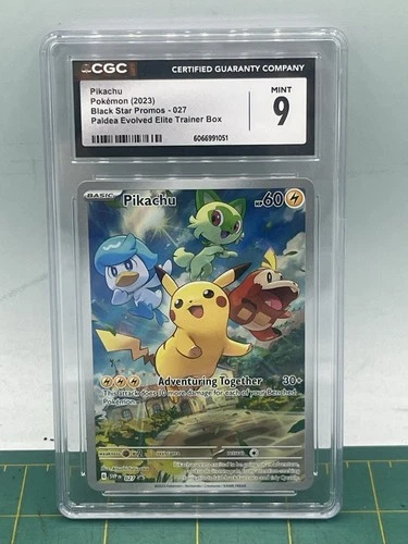 Pokemon Pikachu 2023 Paldea Evolved Black Star Promo #27 CGC 9