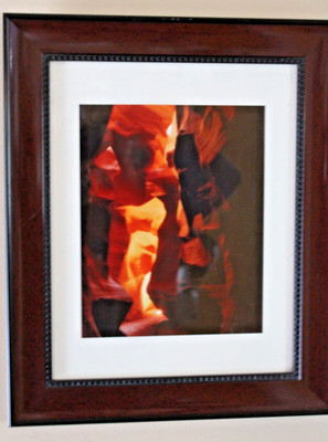 Slot Canyon So. Utah Zion Framed/Matted Stunning Photograph Joseph Filer 17x15