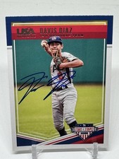 2018 USA Baseball Stars & Stripes Davis Diaz #52 Oakland A’s Athletics SIGNED