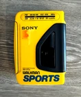 VIntage - Sony Walkman WM-AF54 Sports Yellow AM/FM Radio Cassette Player - Works