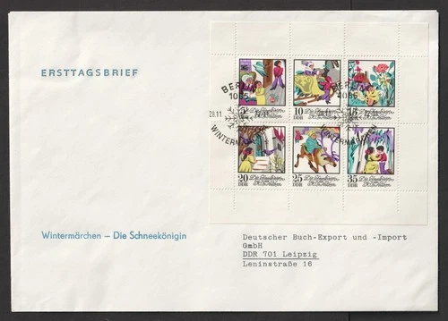 1972 Germany DDR Fairy Tales Minisheet Large FDC. Berlin First Day Cover