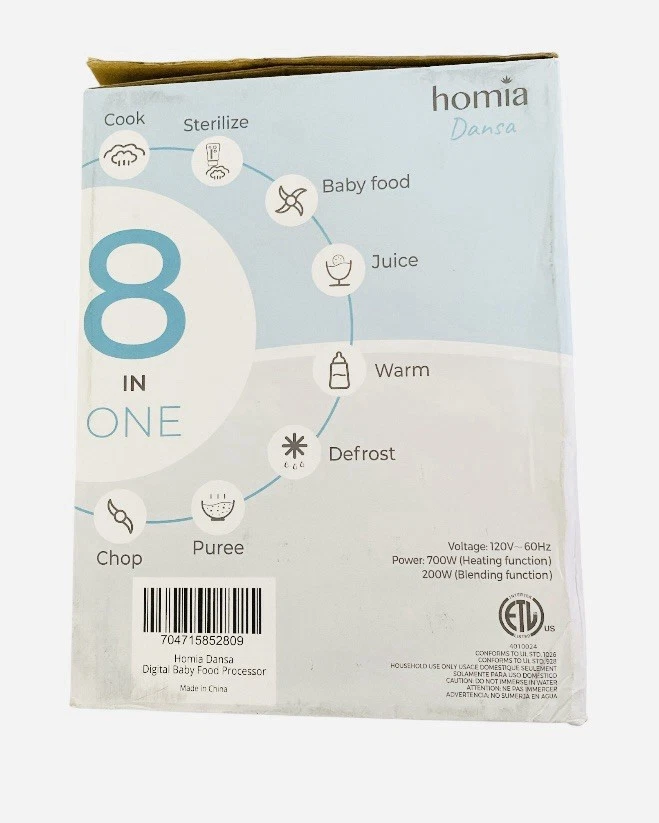 Homia Dansa Compact 8-in-1 Baby Food Processor Multifunctional - Image 4 of 4