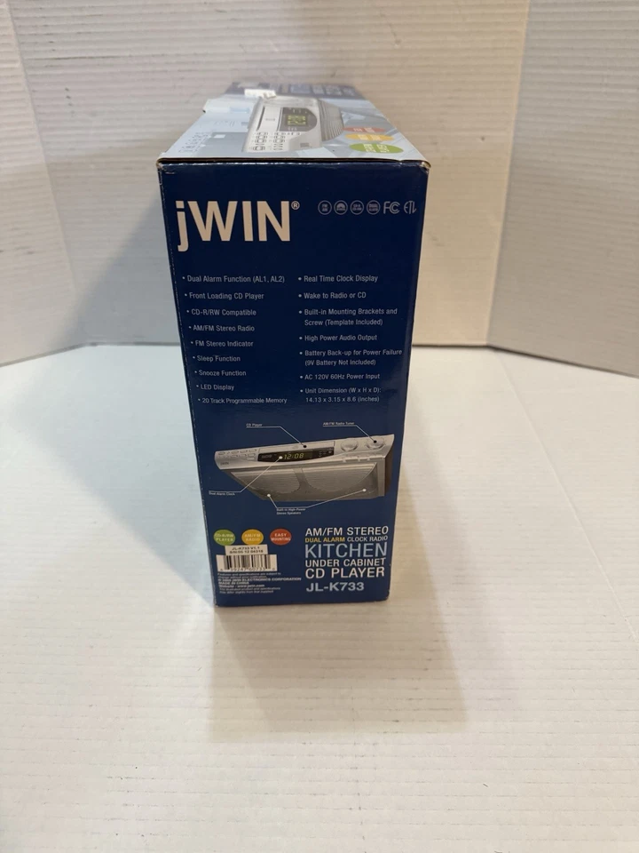 NUEVO reproductor de CD jWIN debajo del gabinete con radio reloj JL-K733 Foto 4 de 4