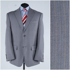 Mens Striped Grey Blazer 42R UK Size CANDA Sport Coat Vintage Jacket