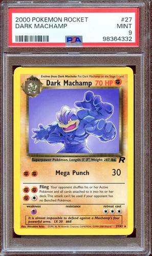 Dark Machamp (Unlimited) graded PSA 9 for sale on eBay