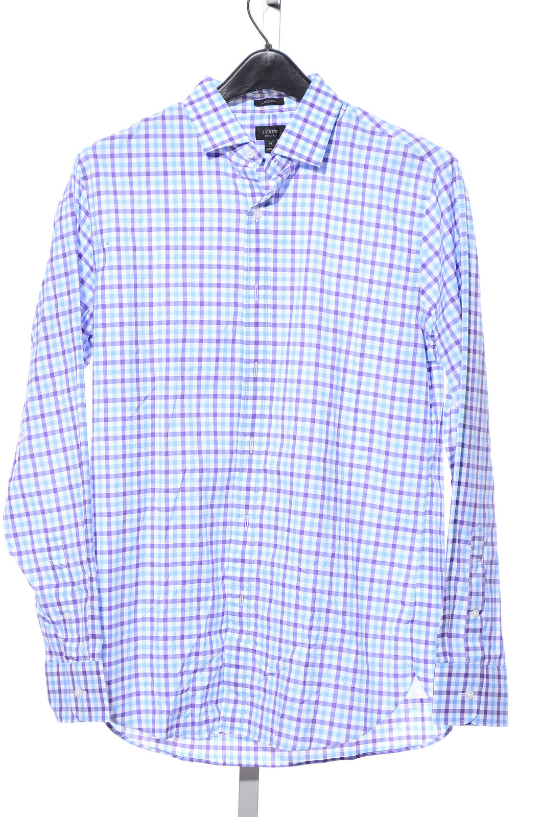 J. Crew Ludlow 120's 2 Ply Purple Blue White Ging… - image 1