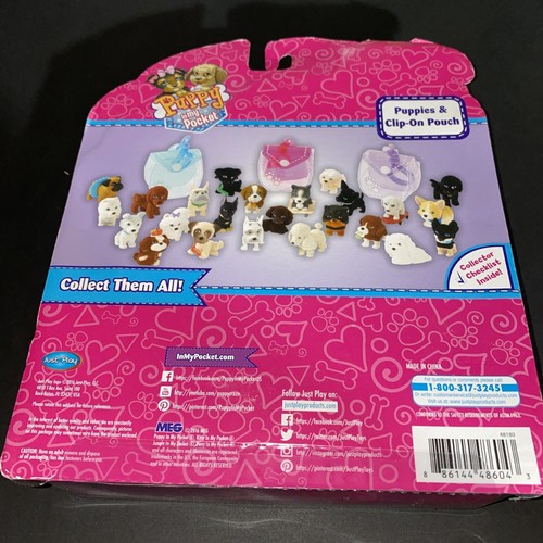 2016 Series Puppy In My Pocket Pets Clip On Pouch 5 Dogs Puppies New - Picture 8 of 12