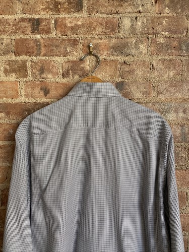 Paul Stuart Mens Shirt,Size Large, Houndstooth 100% Cotton Soft - Picture 6 of 8