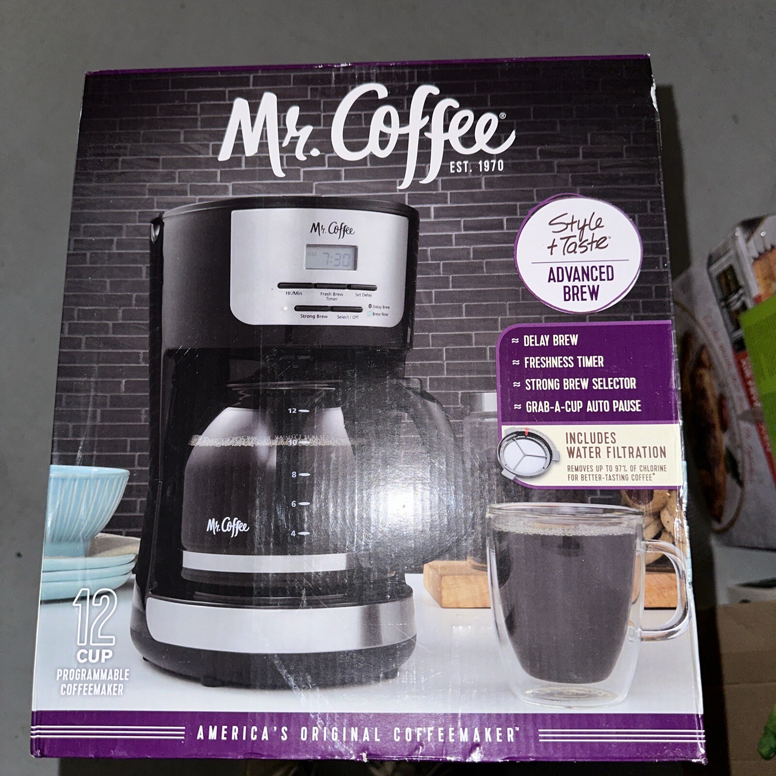 Mr. Coffee JWX31, 12Cup Programmable Coffeemaker (Factory Sealed