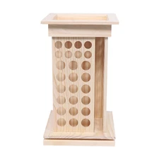 Essential Oil Holder Display 8 Tier Wooden Rotating Storage Display Stand USA