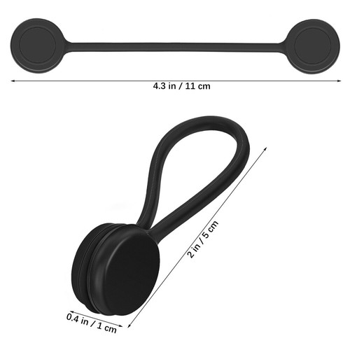 10 Pcs Cord Ties Silicone Magnetic Cable Ties Reusable Cord Organizer Cable - Afbeelding 9 van 11