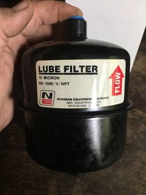 Norman Equipment Lube Filter NE-1500 -- 10 micron - 3/8" NPT Free Shipping