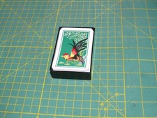 Vintage KEM Rooster Design Single Deck Playing Cards In Black Case