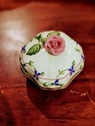 Herend Hungary White Floral Trinket Box Small Hand Painted Vintage — photo 4