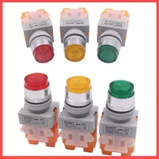 22mm Push Button Switches Momentary Latching LED Red Green Yellow 24V 220V 10A