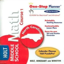 Holt Middle School Math: One-Stop Planner PC MAC CD test generator lessons TEKS
