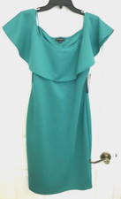 NWT Bold Element Cut to Curve Sleeveless Sheath Dress- Large Ruffle Collar  M