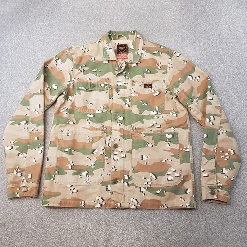 Superdry Mens Jacket Medium Green Brown Beige Camo Utility Military Army Field - 第 1/10 張圖片