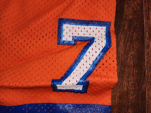 VTG RAWLINGS NFL DENVER BRONCOS #77 JERSEY ORANGE MADE IN USA LARGE - Picture 8 of 11