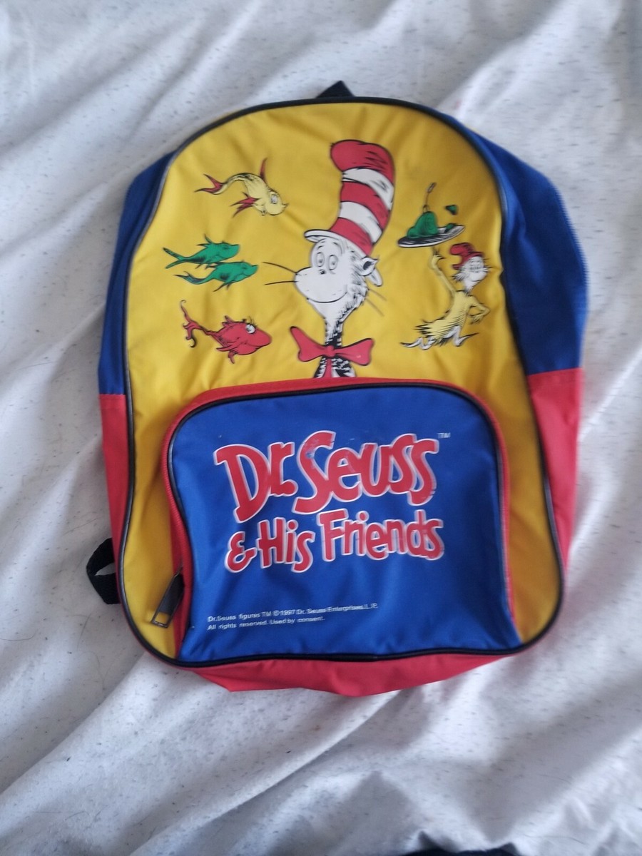 Vintage Suess And His Friends Kids Backpack Bookbag 1997