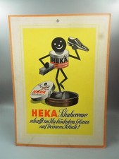 Heka Schuhcreme alte Werbepappe um 1930