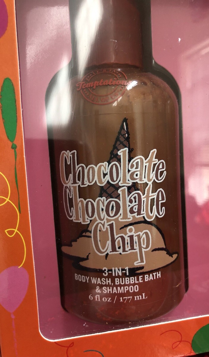 Bath & Body Works TEMPTATIONS CHOCOLATE 3 Piece Birthday Survival