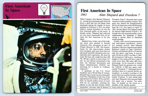 First American In Space - Science - Story Of America - Tarjeta Panarizon - Imagen 1 de 1