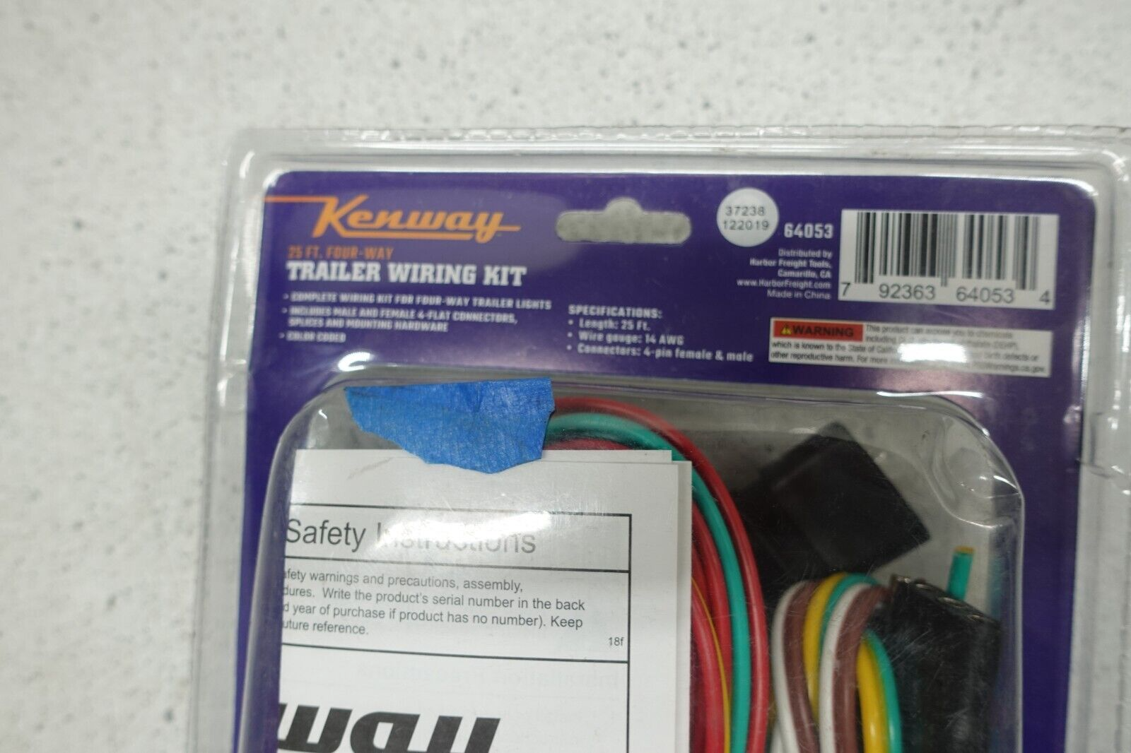 Trailer Wiring Kit Kenway 25 Foot, 4Way Model Number 64053 new eBay