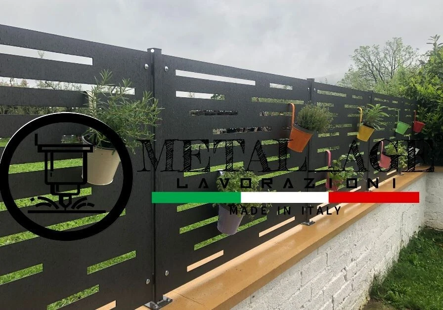 Recinzione Frangivista Privacy SU MISURA Ferro Taglio Laser Moderna per Giardino - Immagine 3 di 4