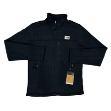 The North Face Gordon Lyons Full Zip Fleece Jacket Coat - Black Heather -