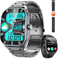Smartwatch Herren Damen mit Telefonfunktion Armbanduhr für iPhone Samsung Huawei