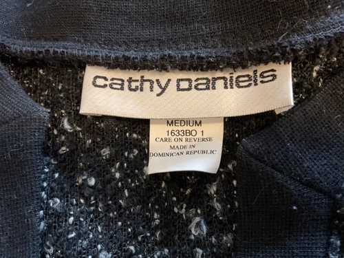 Women's Cathy Daniels Black Floral Print Jacket With Inset Tank Size M -B5 - Picture 9 of 9