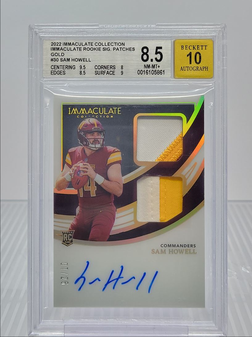 Sam Howell Panini Immaculate Collection Immaculate Signature Patches Rookie #ISPSHO Gold