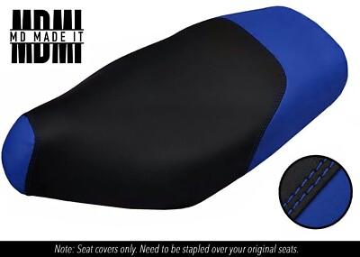 PASST FÜR GILERA RUNNER FX VX R 125 180 200 MASSGEFERTIGTER VINYL SITZBEZUG DSG3 SCHWARZ BLAU