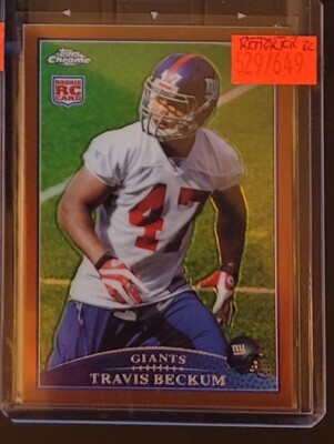 TRAVIS BECKUM 2009 Topps Chrome Copper Refractor RC #TC167 NY GIANTS 529/649