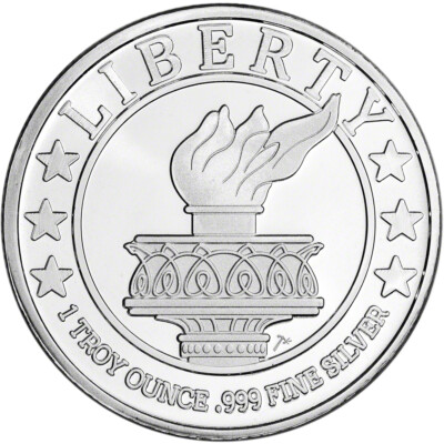 1 oz. SilverTowne Silver Round - Lady Liberty Design - 999 Fine | eBay
