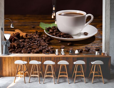 3D Original Kaffee C5355 Geschäft Tapete Wandbild Fototapete Handel Ann