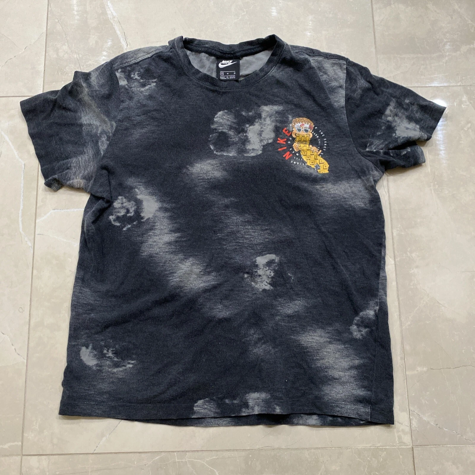 T shirt homme Nike noir semelle Cal Los Angeles LA sneaker tête taille M