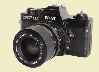 PORST Compact Spiegelreflex OC (COSINA CS3) + Exakta 35/70 funktioniert. Guter Zustand funktioniert.